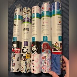 Cricut NWOT Disney Removable Matte Premium Vinyl Sample Bundle of 5 MSRP $17ea